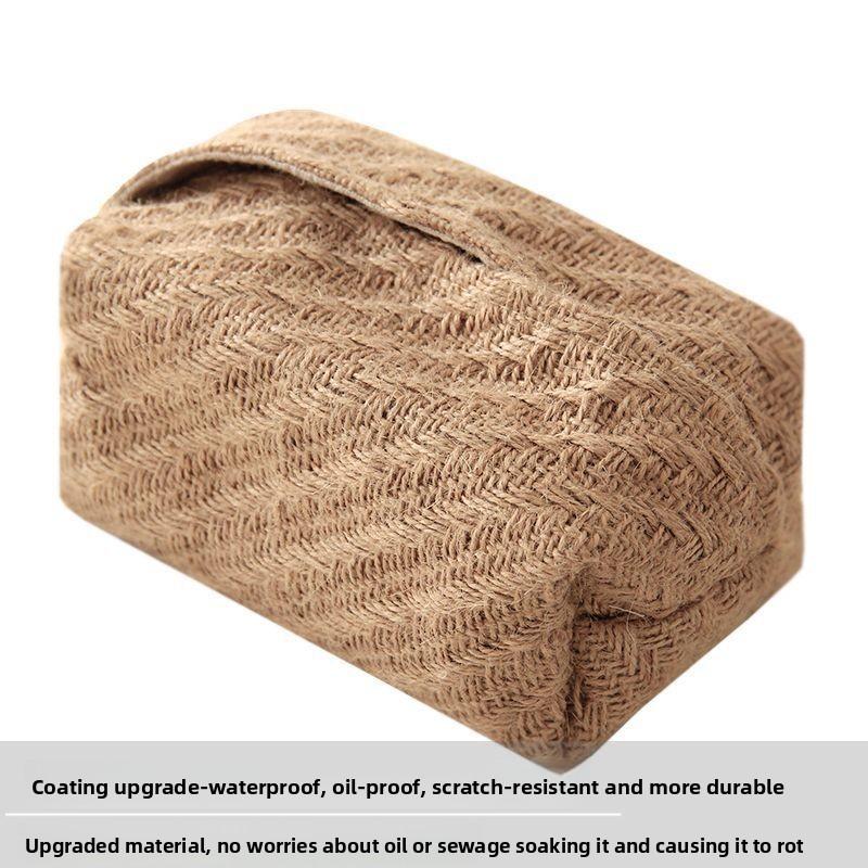 

Cotton Linen Tissue Box Cover Simple Japanese Style Tatami Storage Bag for Home Living Room