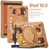 360 Rotating Stand Silicone Case IPad 10.2 2019-2021 Cute Bear Handheld Protective Cover