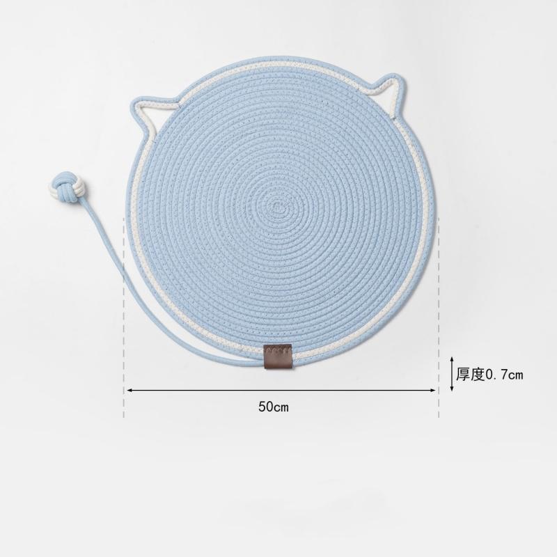 Woven Cat Paw Pads Cotton Rope Cat Lying Mat Sleeping Cotton Pad Wear-resistant Claw Artifact Cat Bed Mat Cat Scratching Mat