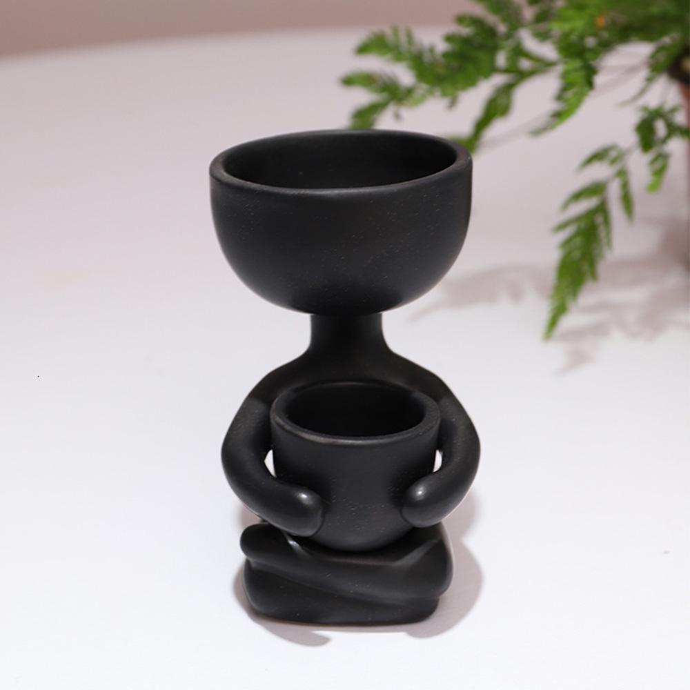 Humanoid Ceramic Flower Pots Vase Succulents Container Mini Pot Planter Utility