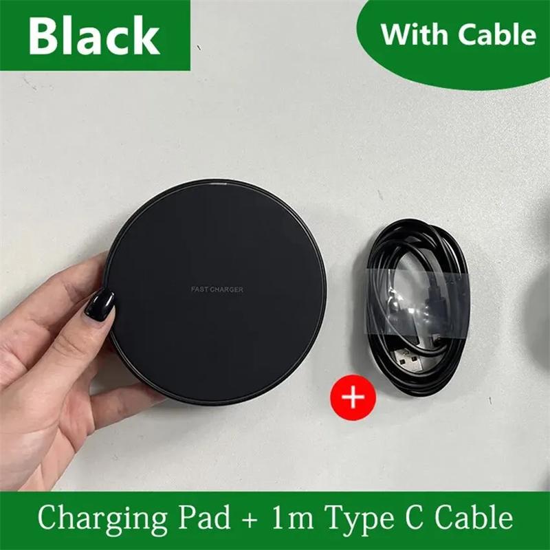 30W Wireless Charger For iPhone 16 15 14 13 12 Pro Max Induction Fast Charging Pad Dock Station For Samsung Galaxy S25 Ultra Xiaomi Huawei