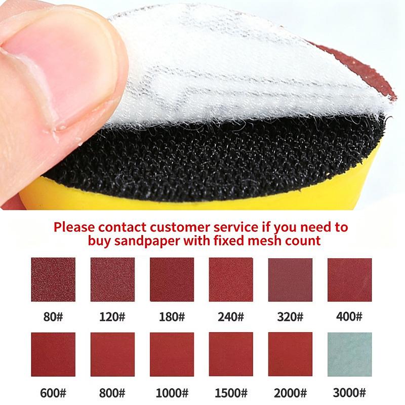 2/3-Inch Hex Drill Hand Shank Sanding Disc Set - Flocked Sandpaper & Wool Felt for Wood/Metal/Plastic/Paint Polishing & Waxing