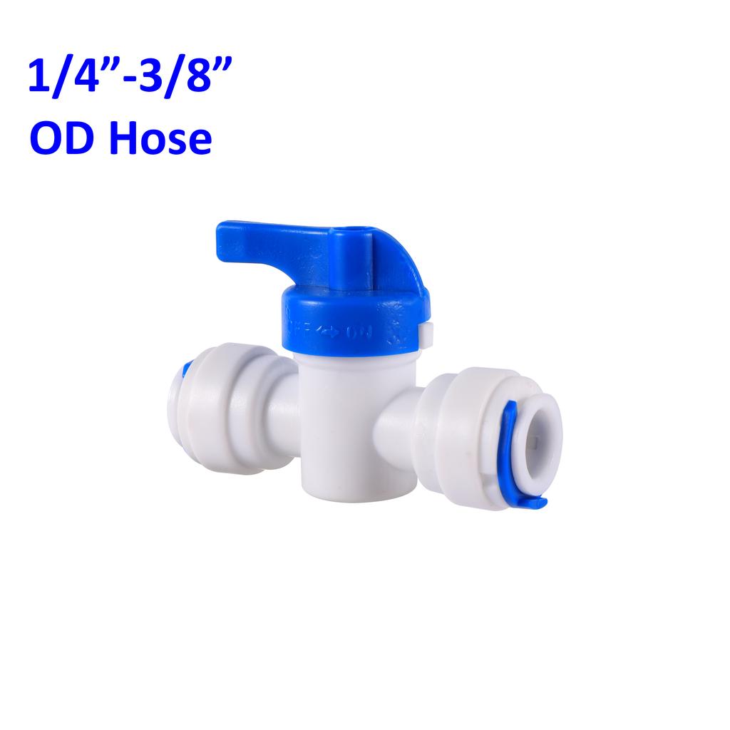 RO Water Straight 1/4" 3/8" OD Hose 1/4"BSP 1/2" Male Thread Quick Connect Fittings Plastic Ball Valve Reverse Osmosis Fitting