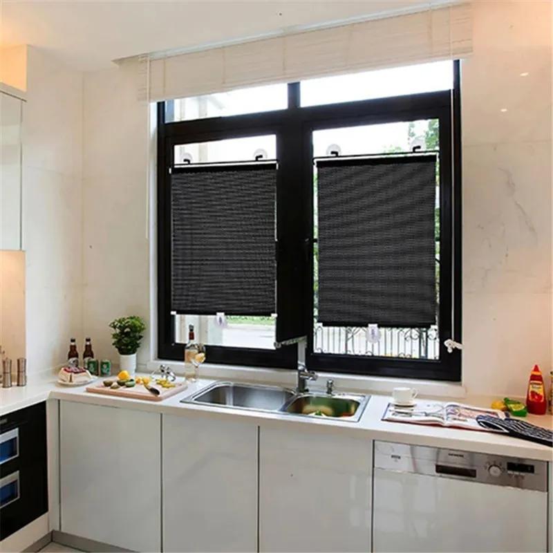 Retractable Shading Curtain Car Auto Side Window Roll Curtain Household Living Rooms Sun Shading Rolling Blinds Windshield Cover