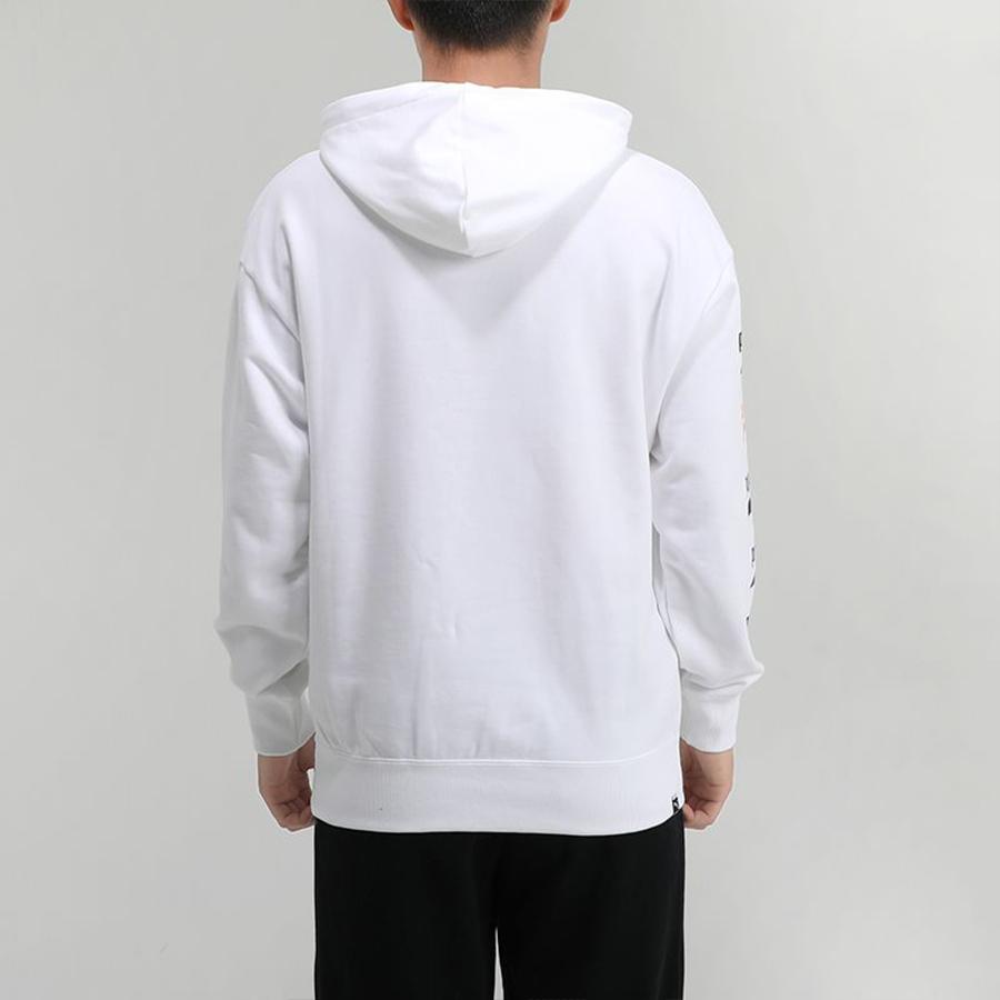 Puma Club Casual Print Hoodie Men Hoodie White 530368-02