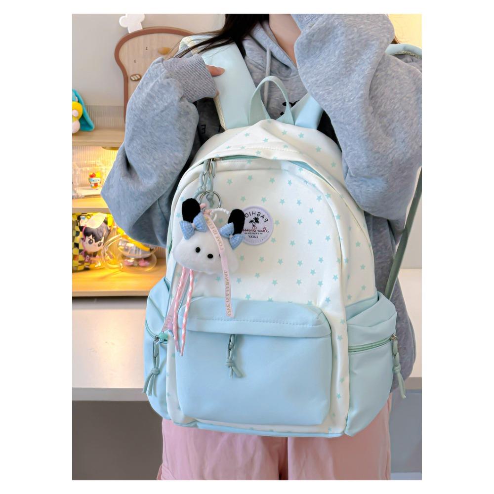 

Japanese ins small fresh and sweet girl schoolbag ice cream color middle school backpack junior high school girl schoolbag single bag зелений