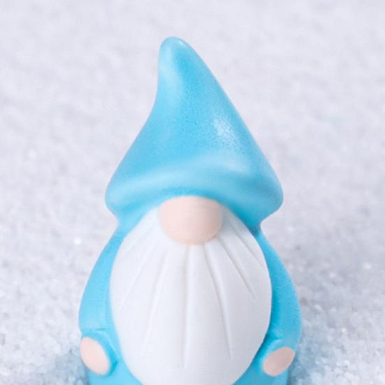 30Pcs Mini Christmas Hat Gnome Figurine Tiny Faceless Dwarf Resin Statue Miniature Colorful Hat Elf Ornament Fairy Garden Decoration