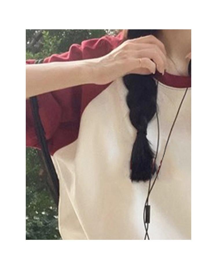 Round Neck Lazy and Fashionable Short-sleeved T-shirt for Women