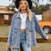 Autumn Women's Long Sleeve Denim Jacket Fashion Loose Versatile Mid-Length Jeans Coat Casual Clothing S-2XL