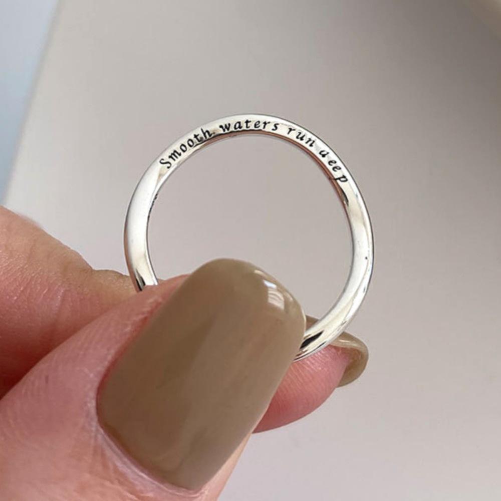 Anello Minimalista da Donna in Argento Sterling 925, Inossidabile, Anello Aperto di Alta Gamma per Dito Indice di Coppia
