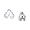 3D Gingerbread House Cookie Cutter Set Three-dimensional Multi-specification Fondant Cutter Stainless Steel Baking Tool Xmas