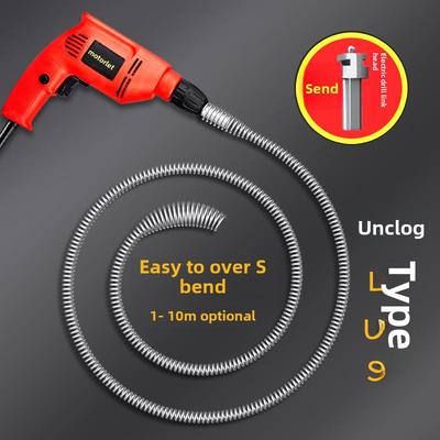 Electric Toilet and Kitchen Pipe Dredging Tool