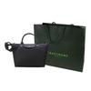 Longchamp Le Pliage Energy 32 Faltbare Knödeltasche Umhängetasche Recycelte Leinwand-Tragetasche Mittelgroß Damen Taschen Schwarz 1515HSR001