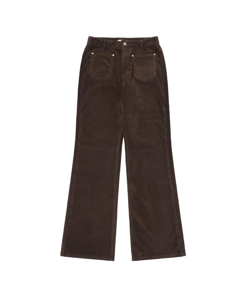Banwonateullie P3218 Front Pocket Flare Pants_Brown