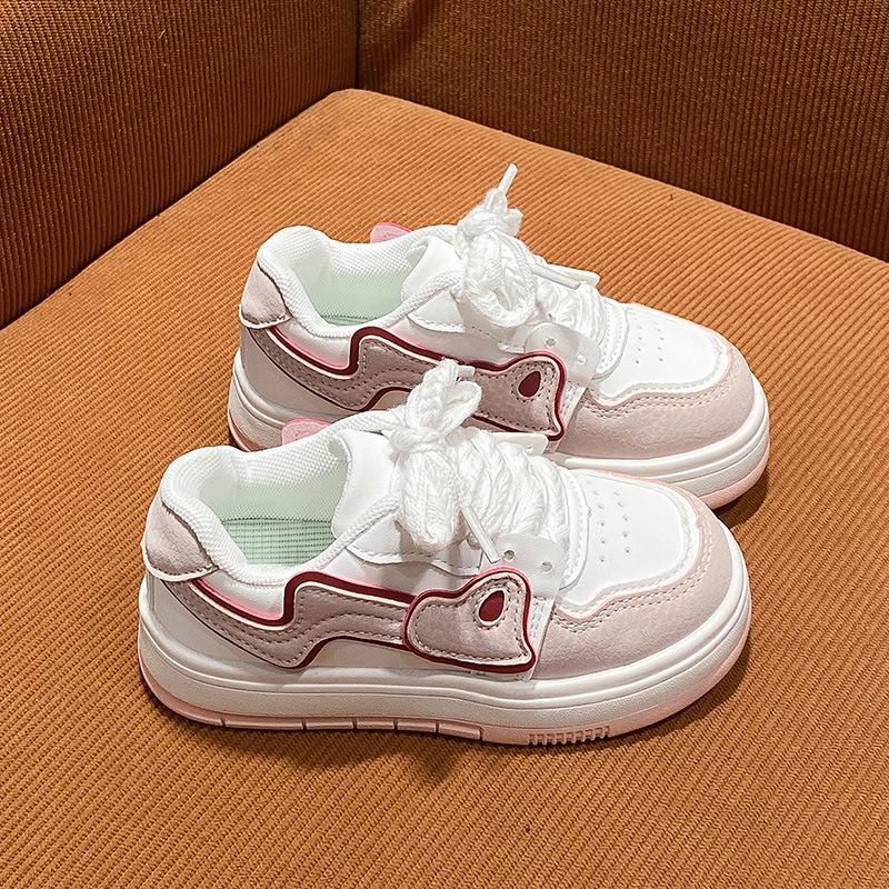 

Kids Casual Platform Sneakers White Shoes for Students Fashion Thick Sole Trendy size 37 рожевий