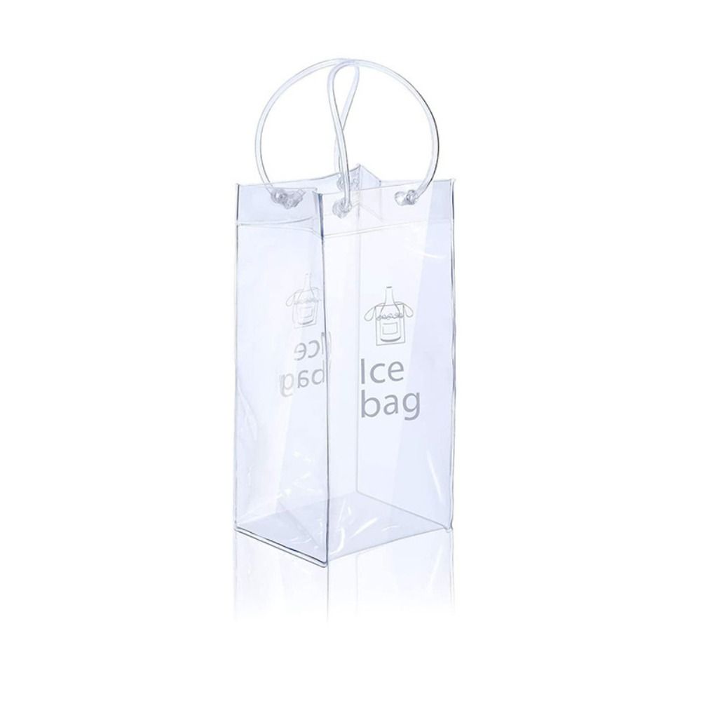 Портативная ПВХ сумка-холодильник для льда прозрачная складная для бутылок с вином герметичная охладитель для напитков для кемпинга на открытом воздухе прозрачный 1900₽