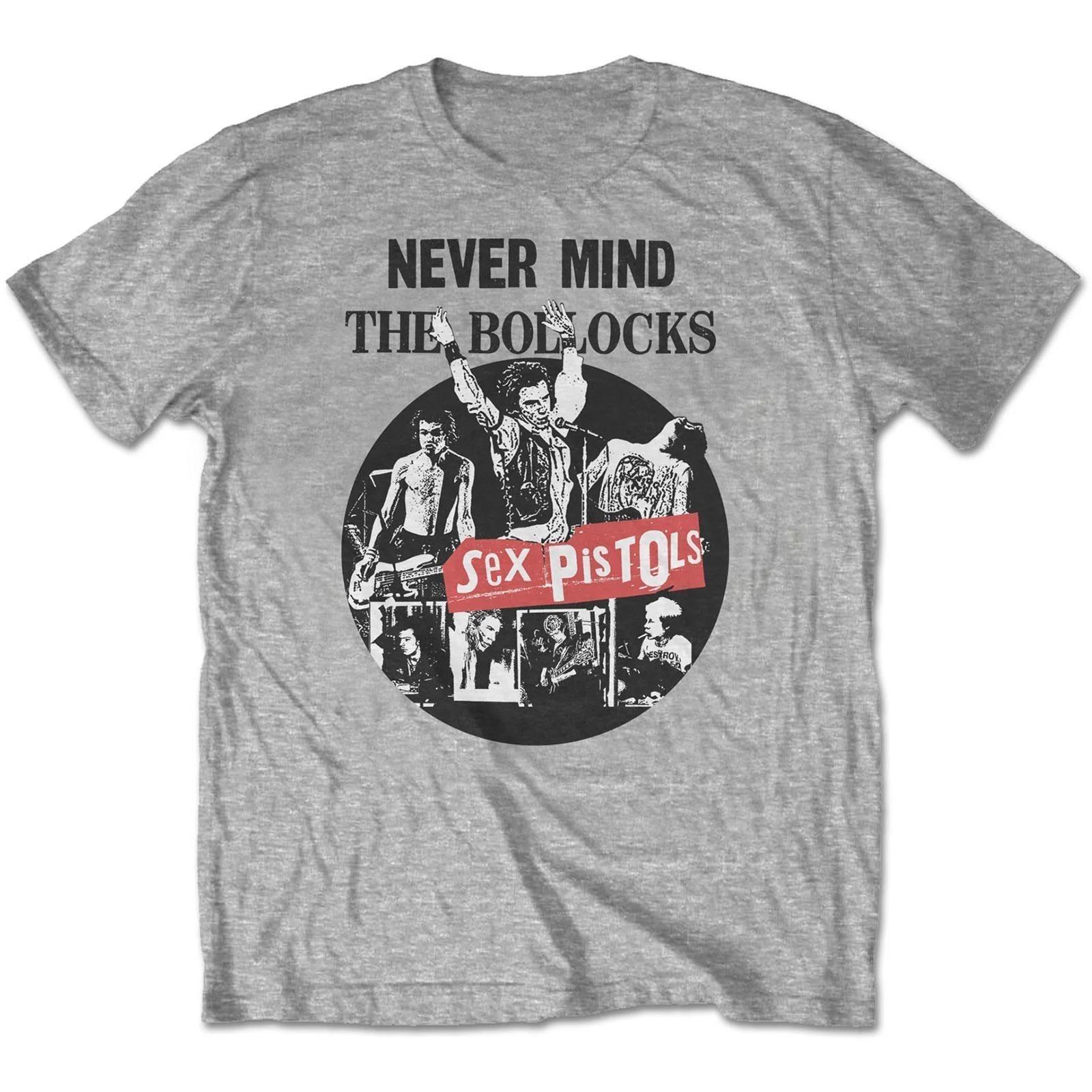 Sex Pistols Never Mind The Bollocks Print Cotton TShirt Classic Punk Rock Streetwear Unisex Crew Neck Short Sleeve Tee L