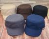 Stiff Military Hat Big Head Circumference Flat Top Hat Casual Fashion Autumn and Winter Men's Hat Casual Fashion Trendy European Version Hat