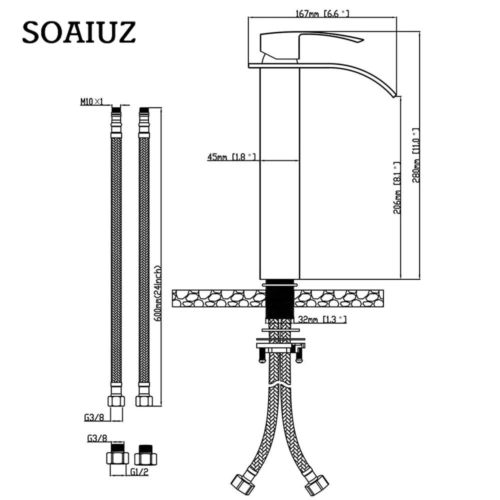 Black Waterfall Basin Sink Faucet Tall Bathroom Mixer Tap Wide Spout Vessel Sink Fauet Hot Cold Water Tap