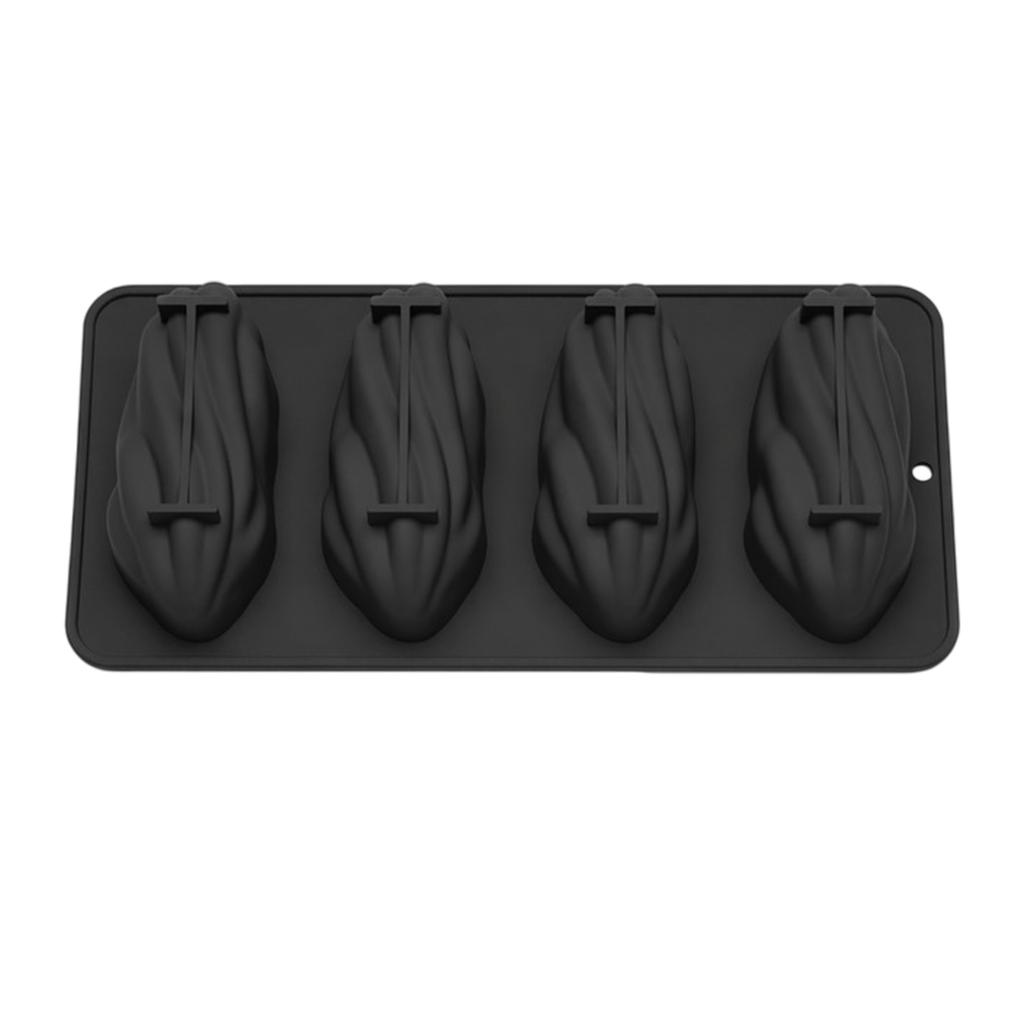 4-Cavity Baking Mould Easy Release Creative Cake Baking Mould Heat- for Chocolate Apartment Freezer Party Birthday