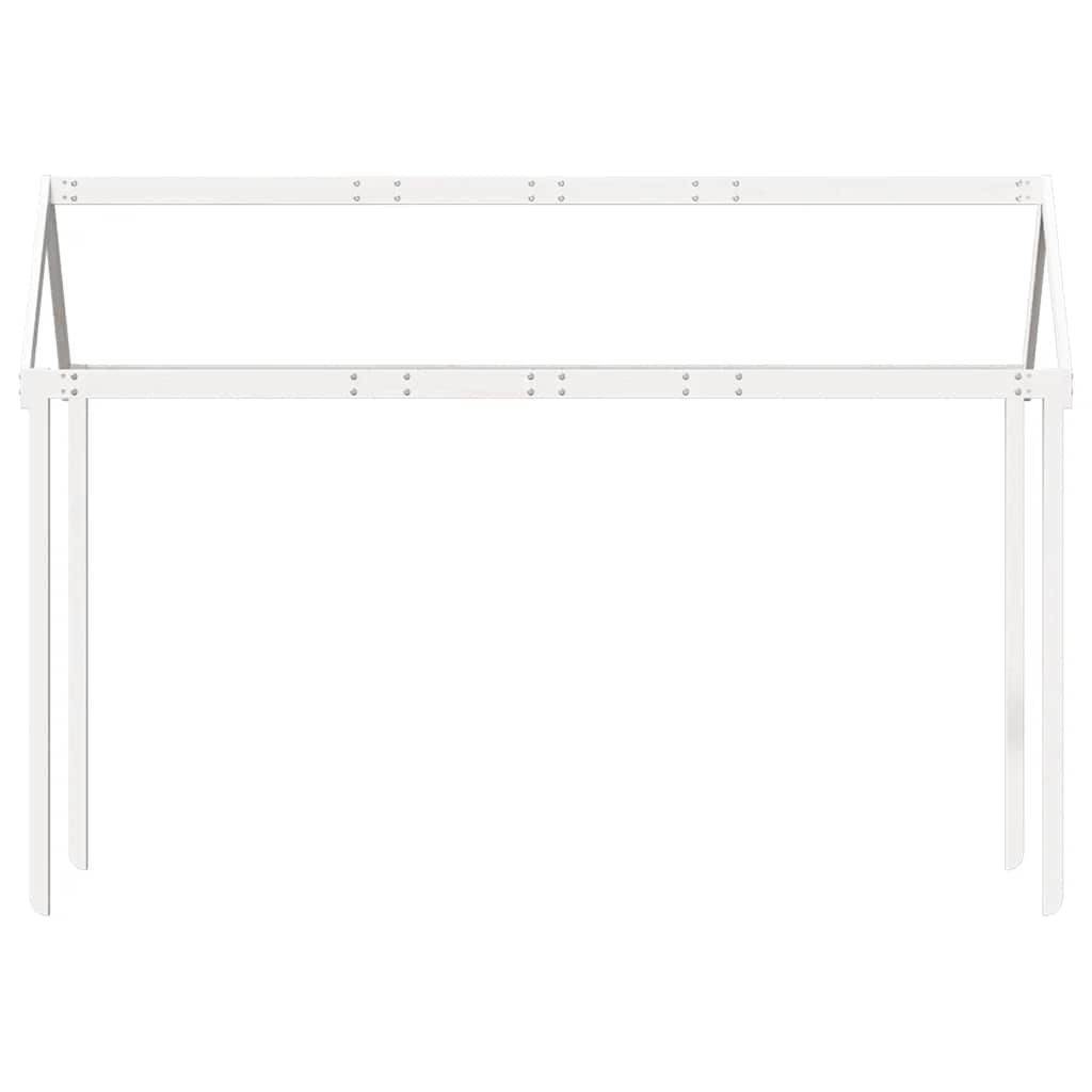 Roof for Children S Bed White 217x85.5x154 Cm Solid Pine Wood