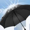 Dlouhý automatický deštník Silný větruodolný UV ochrana Business Černá guma Přenosný s obalem Venkovní rovná rukojeť Deštník