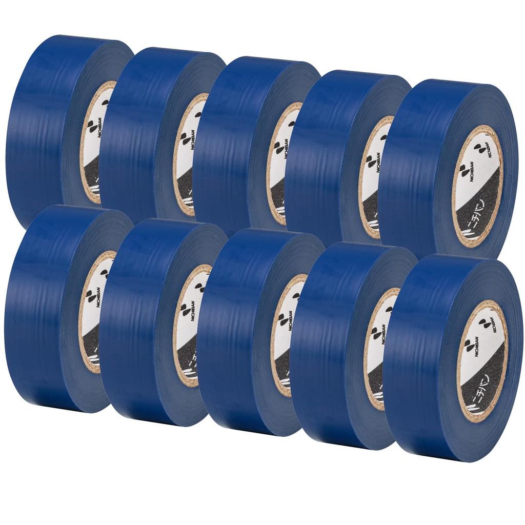 Nichiban Vinyl Tape, 10-Pack, 19mm X 10m, VT194-10P, Blue