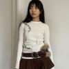 Rivet Leather Fur Belt Faux Fur Plush Belt Vintage Y2K Waistband  Daily