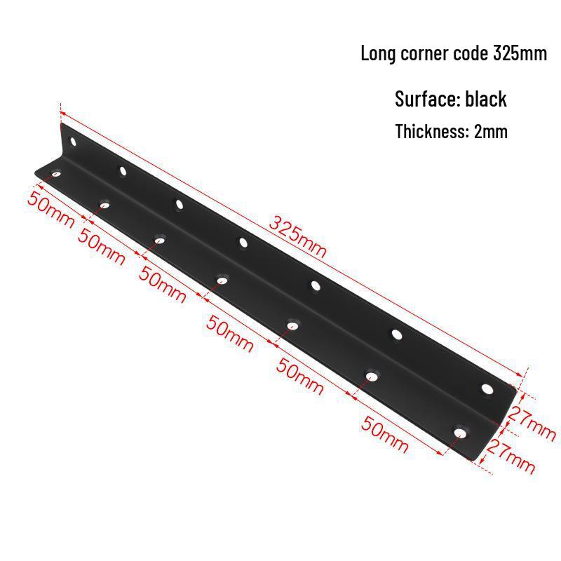 Stainless Steel L-Shaped 6-Hole 90° Angle Bracket for Shelves, Tables, and Chairs