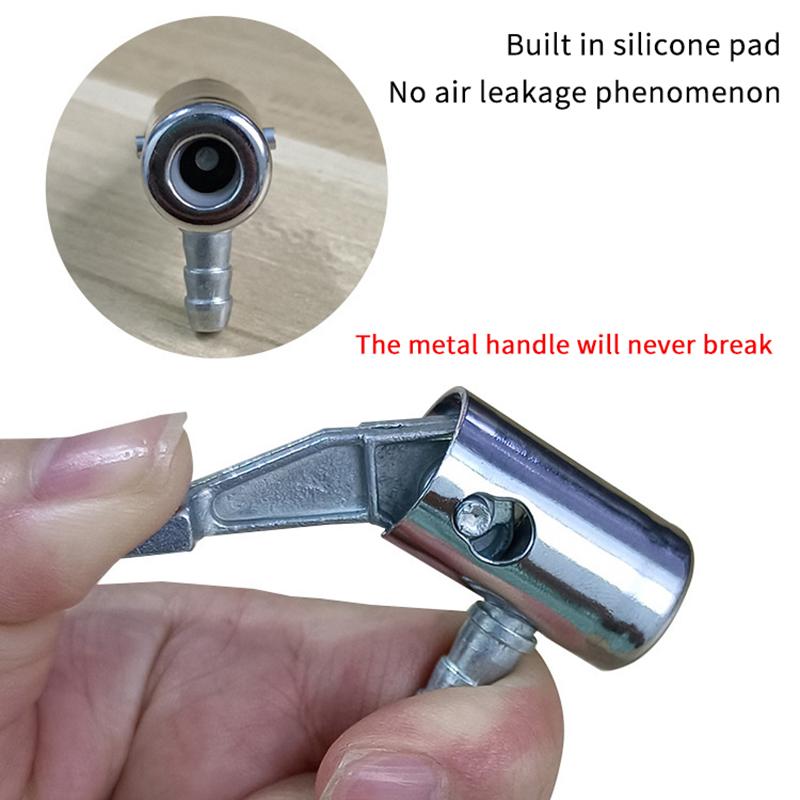 Portable Inflatable Pump For Car Tire Air Chuck Compressor Tire Inflator Tire Chuck With Barb Connector For Hose Repair