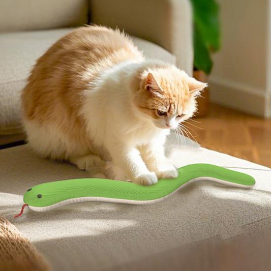 Cat Catnip Snake Toy Corduroy Snake Interactive Chew Toy with Crinkle Paper Kitten Kicker Toy for Indoor Cats Entertainment Exercise