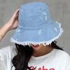 Sunshade Shabby Fisherman Hat Retro Sun Protection Basin Cap Cowgirls Denim Bucket Hats  Sport