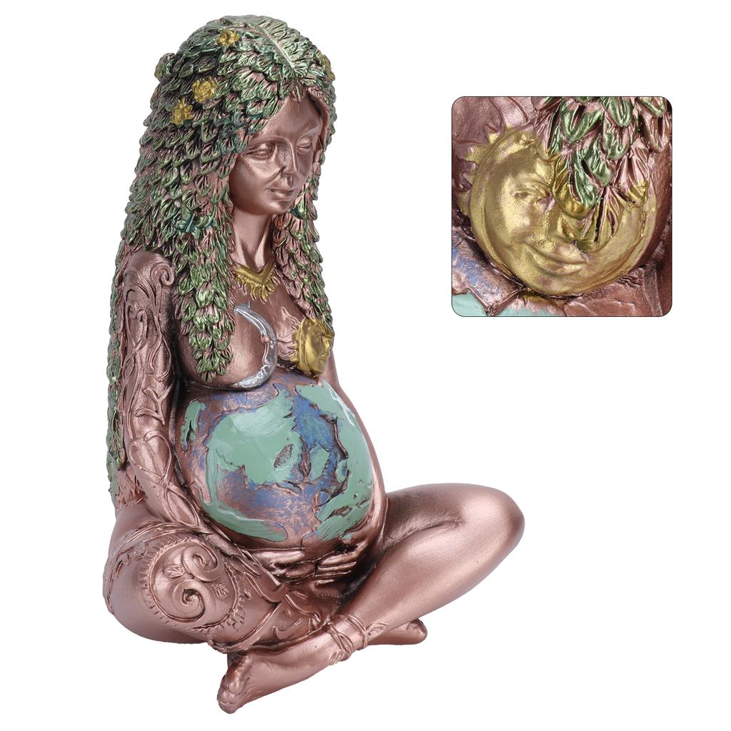 Resin Mother Earth Statue Figurine Garden Ornament Goddess Statue Home Outdoor Decoration