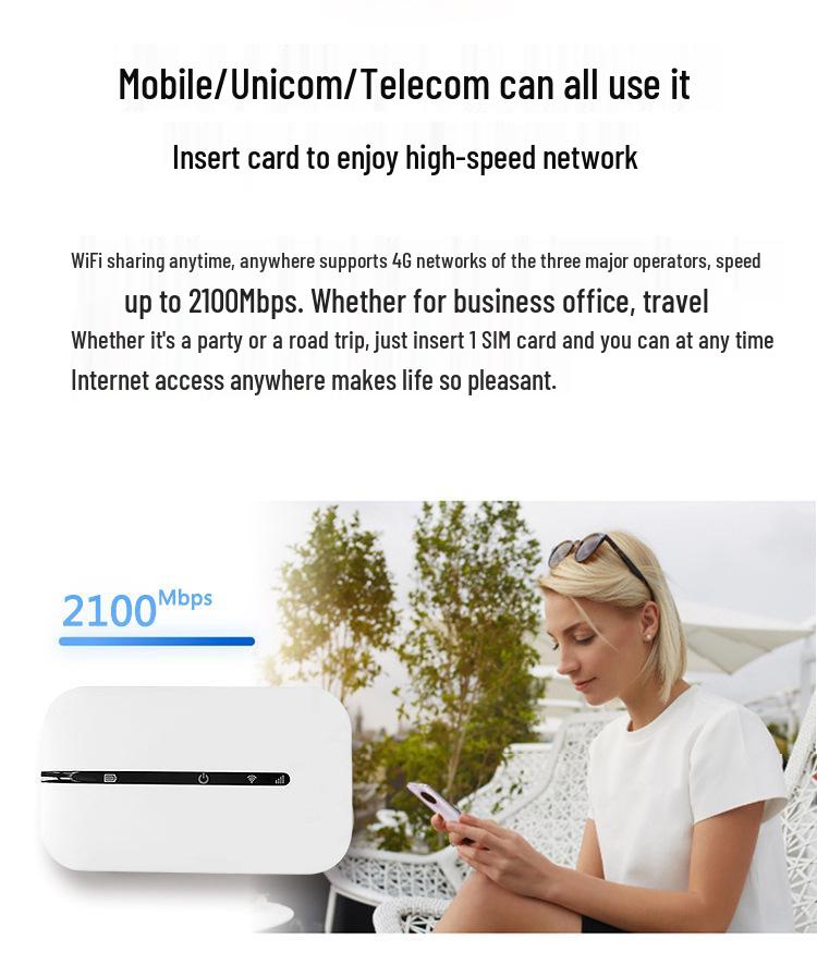 Lebanon 4G Portable WiFi Router with SIM Card Support for Middle East Cars