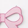 Hanging Wall Shelf for Decors, Pink Bows Wooden Display Shelf for Small Items, Wall Mounted Accent Shelf for Bedroom and Vanity Area