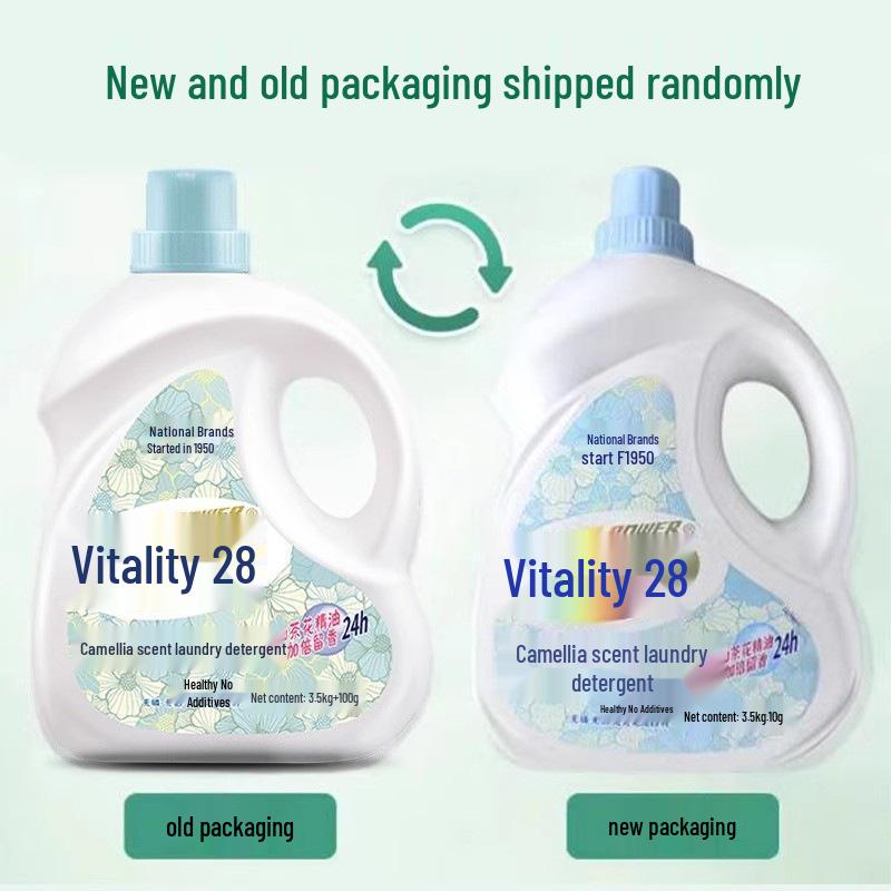 Vigor 28 Camellia Laundry Detergent: Economical Pack, Long-Lasting Fragrance, Effective Stain Removal.
