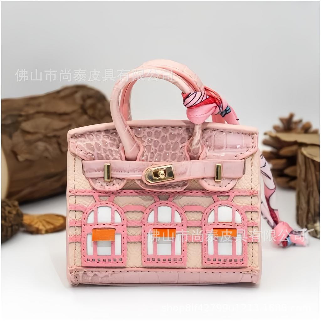 Sınır ötesi moda kontrast kör kutu mini platin pencere küçük ev kolye kulaklık ruj araba anahtarı çanta kolye