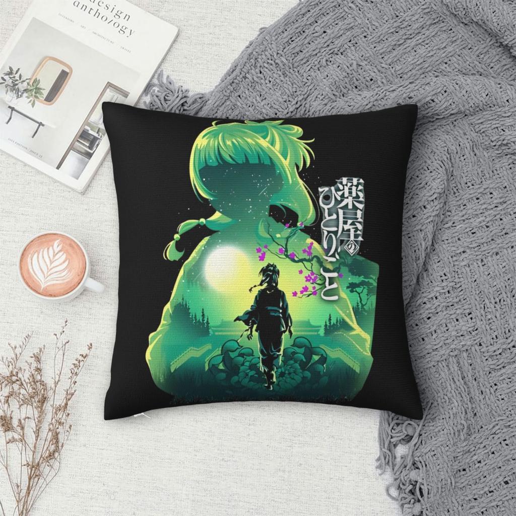 Maomao Anime Square Pillow Cases The Apothecary Diaries Cushion Cover Creative Zippered Decor Pillowcase For Home 40*40Cm