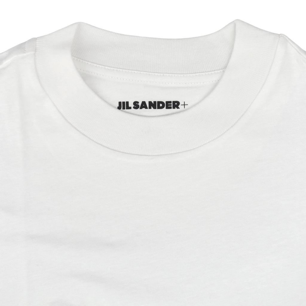 Jil Sander Plus Logo Short Sleeve Crew Size XS Women's T-Shirt, Neck, White, (J40GC0001, J45048)