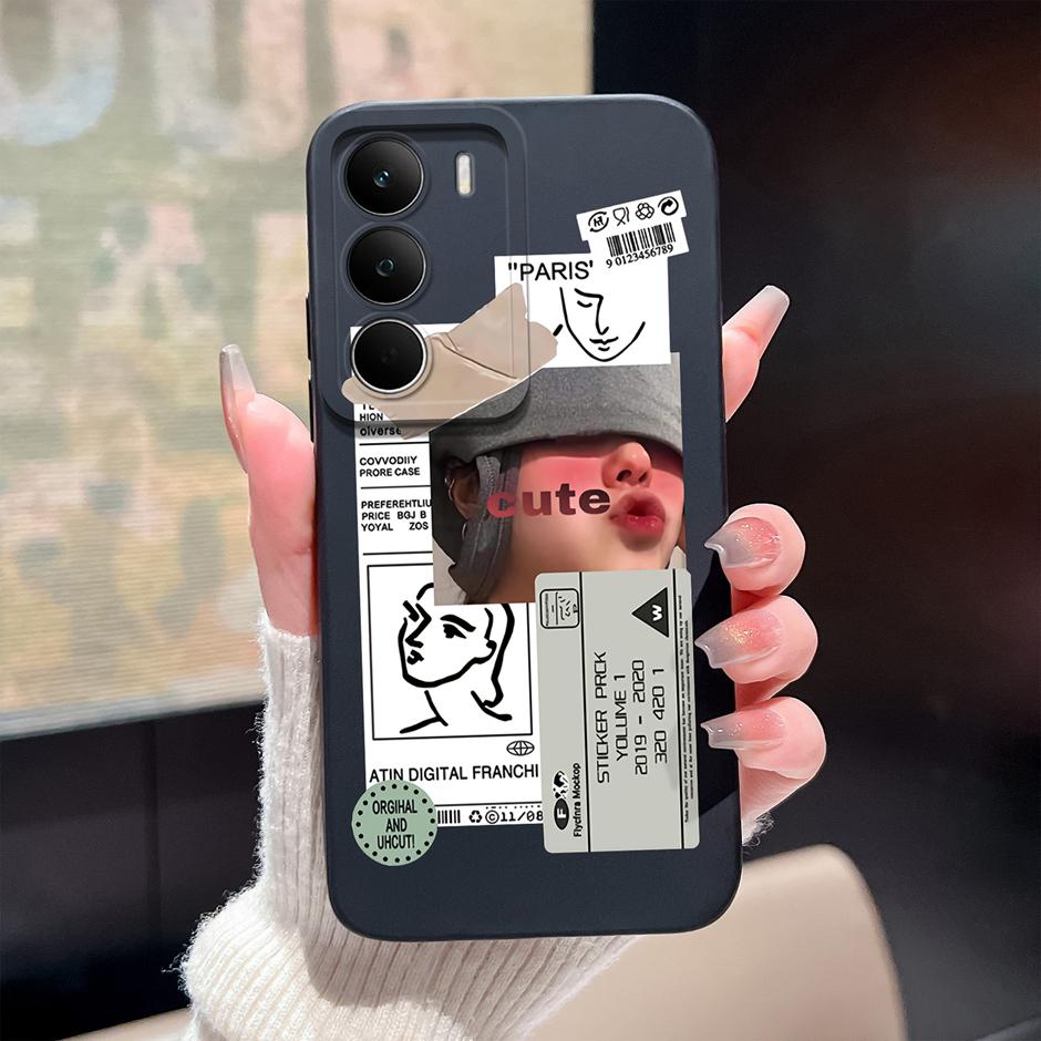 For Realme C71 C73 C75 C75x Phone Case Fashion Cartoon Sweet Girl Soft Silicone Anti Scratch Protective Bumper Back Cover Fundas