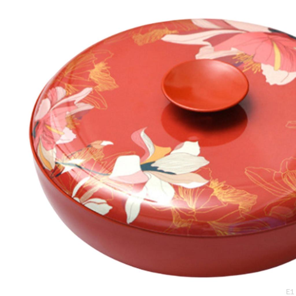 Divided Serving Tray Bowl Dustproof Food Snack Box Container Candy Nut for