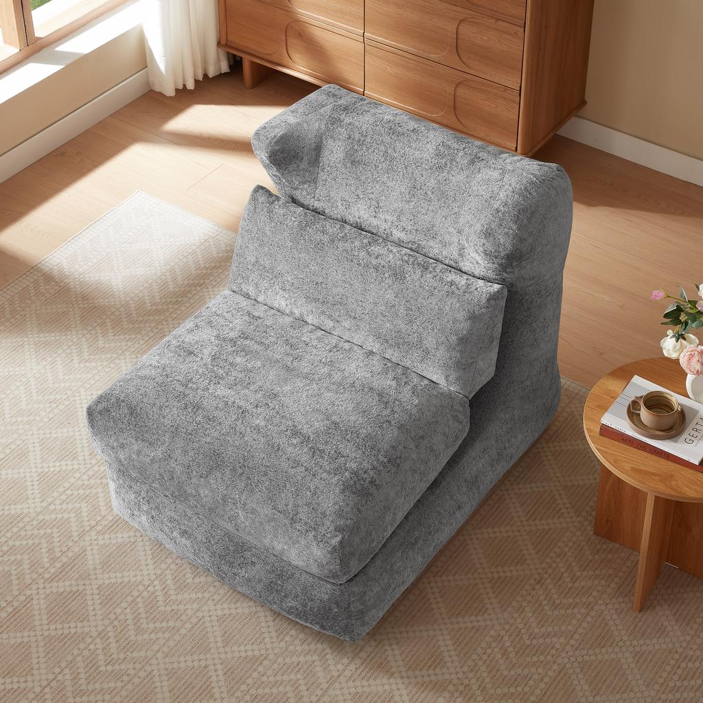 Boneless Sofa Combination Seat, Unique Shape, Suitable for Living Room and Bedroom, Can Be Converted from a Single Armchair To a Lounge Chair.