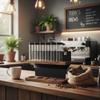 Holz Kaffeebohnen Ausstellungsständer Transparenter Glasflaschenhalter Versiegelt für Café