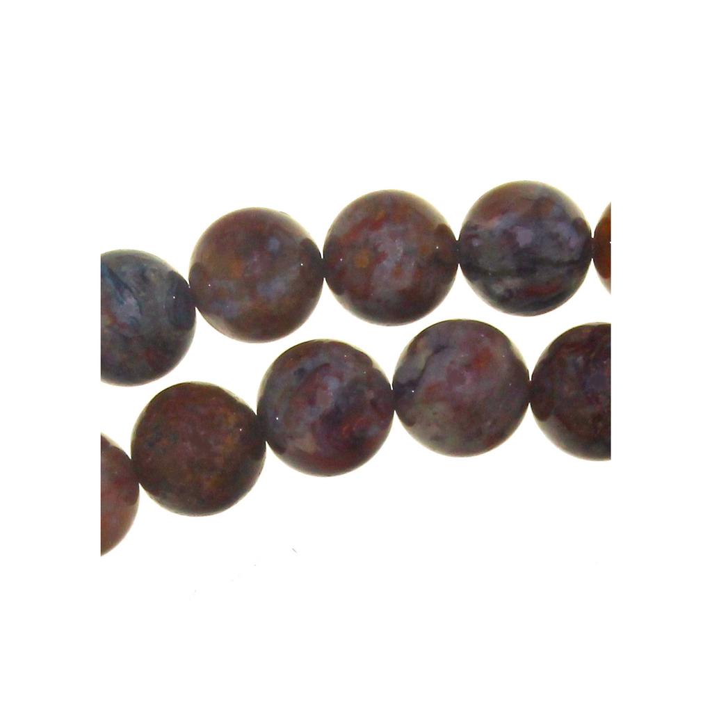 Strand of 62 Round Beads 6mm 6 Mm In Pietersite Storm Stone