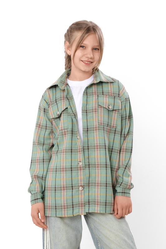 Kids Unisex Checkered Shirt In Plaid Pattern, Demi-season 6417-090 HC