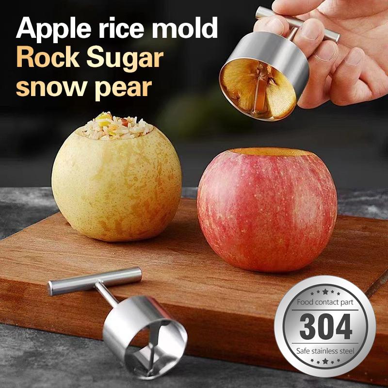 Rice Ball Mold Fruit Core Digger Pear Core Coring Cutter Stainless Steel Fruit Core Pitter Separator For Kitchen Accessories
