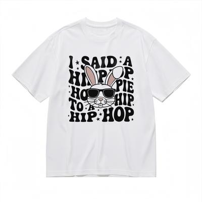 Women's Slight Stretch Comfy Classic T-Shirt Mens Womens Tees Top Easter Symbol Floral Graphic Tee