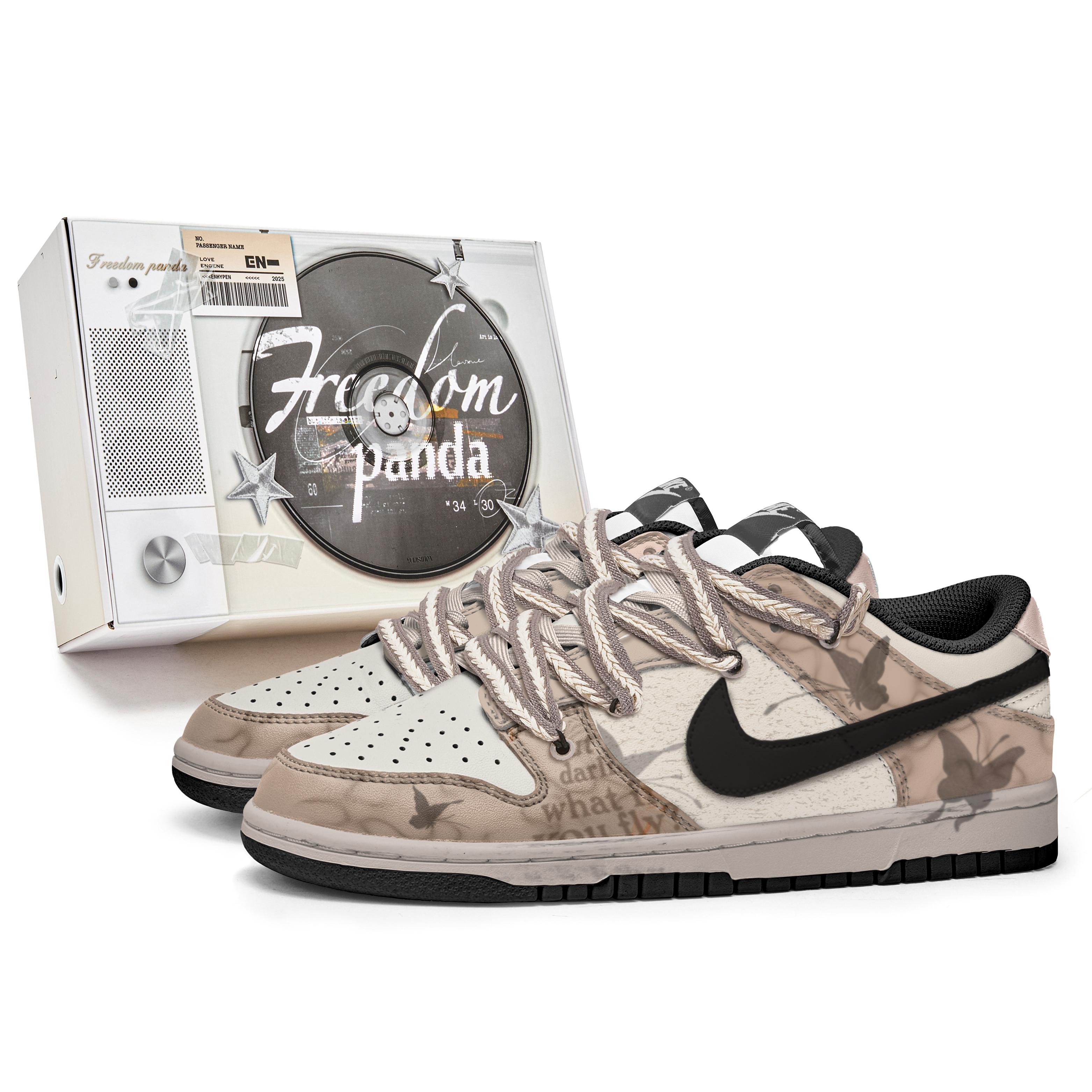 

Nike Dunk Freedom Panda, Box, Butterfly Lady Slip Resistant Abrasion Resistant Low top Skateboard Shoes Unisex DD1391-100(Team202--BOX) 46