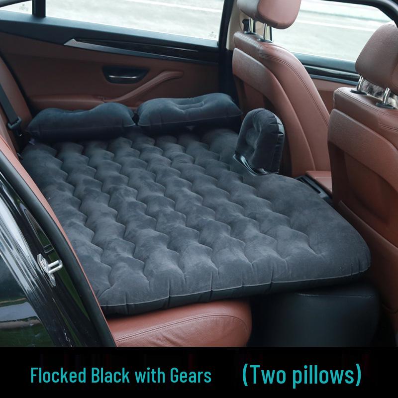 Folding SUV Inflatable Car Bed - PVC Flocking Travel Mattress