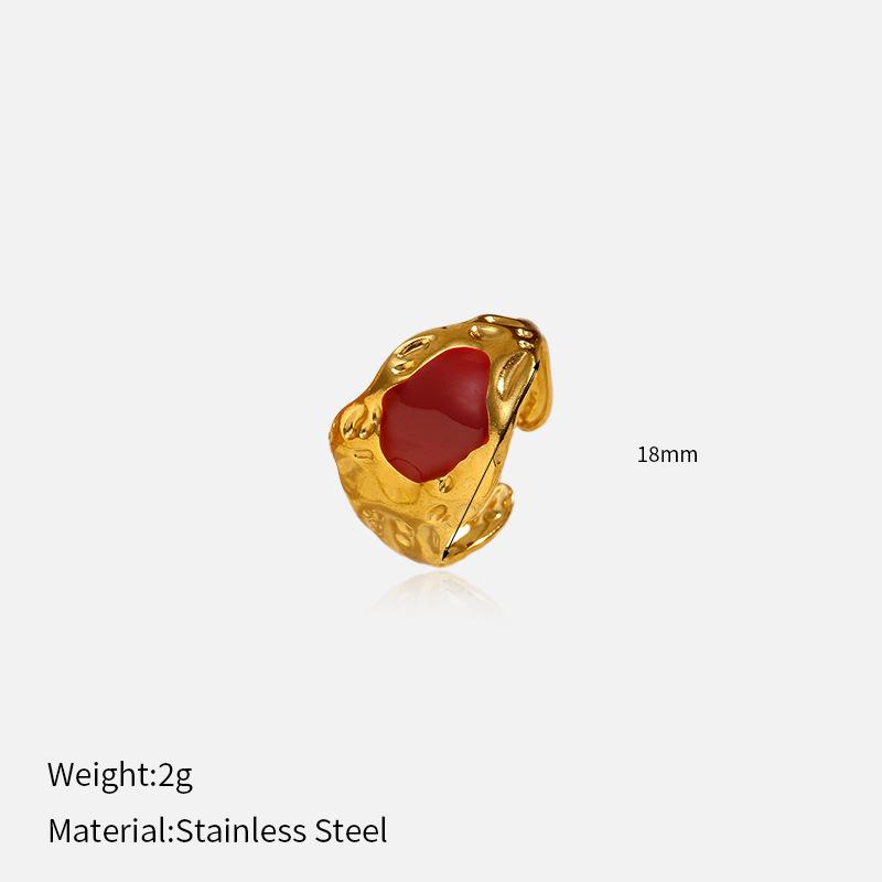 Chenhe Stainless Steel Jewelry Fashion Light Luxury Titanium Steel Jewelry Women's High-end Sense Niche Does Not Fade Open Ring